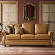 Imbria Sofa + Traditional Leather Sofa + liqana