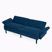 Velfora Sofa + Velvet Three-Seater Sofa + liqana