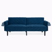 Velfora Sofa + Velvet Three-Seater Sofa + liqana