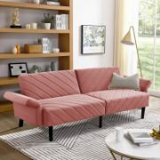 Velfora Sofa + Velvet Three-Seater Sofa + liqana