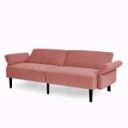 Velfora Sofa + Velvet Three-Seater Sofa + liqana
