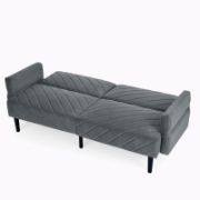 Velfora Sofa + Velvet Three-Seater Sofa + liqana