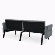 Velfora Sofa + Velvet Three-Seater Sofa + liqana