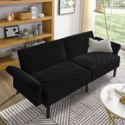 Velfora Sofa + Velvet Three-Seater Sofa + liqana