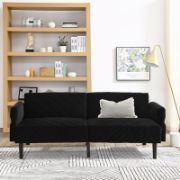 Velfora Sofa + Velvet Three-Seater Sofa + liqana