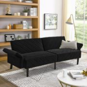 Velfora Sofa + Velvet Three-Seater Sofa + liqana