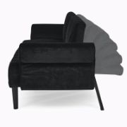 Velfora Sofa + Velvet Three-Seater Sofa + liqana