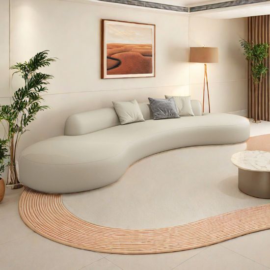 Lionel Sofa + modern faux leather sofa with comfort + liqana