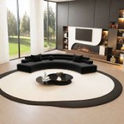 NoirCurve Sofa + curved black sofa + liqana