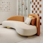 Evoluxe Sofa + modern faux leather sofa + liqana