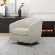 Ori Chair + luxury swivel barrel chair with full support + liqana