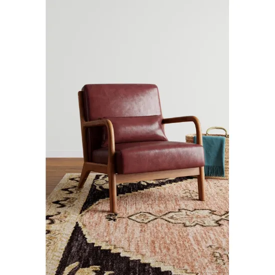 Oslo Rustic Lounge Chair + leather chair + liqana