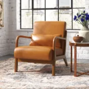 Oslo Rustic Lounge Chair + leather chair + liqana
