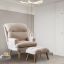 Elora Chair + chair with footrest + liqana