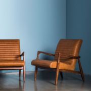 Vintage Chair + leather armchair + liqana
