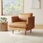 Caramel Leather Chair + Leather Chair + liqana