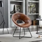 Hudu Leather Chair + Leather Chair + liqana