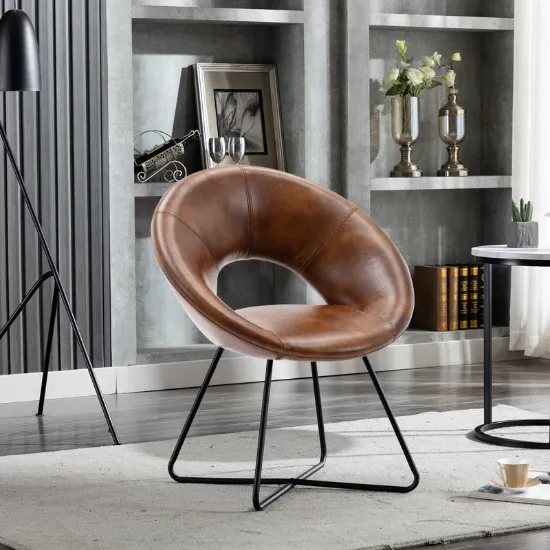 Hudu Leather Chair + Leather Chair + liqana