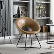 Hudu Leather Chair + Leather Chair + liqana