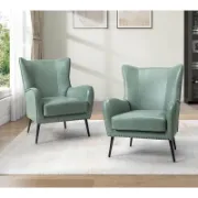 Mira Set + Faux Leather Chairs + liqana