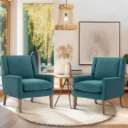 Lino Chair + Small Linen Accent Chair + liqana