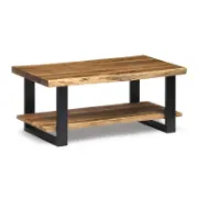Acasia Table + natural wood coffee table + liqana