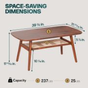 Rivana Table + Oval Wooden Coffee Table + liqana