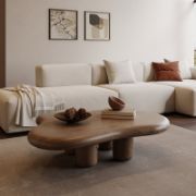Lorina Table + Tubular Wood Table + liqana