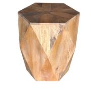 Hexa Table + wooden side table + liqana
