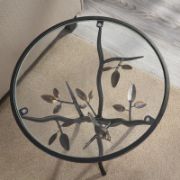Ghosn Table + nature-inspired glass side table + liqana